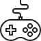 Gamecontroller met knoppen en joystick in snelle actie.