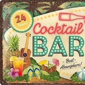 Nostalgic Art Metalen Bord Cocktail Bar 30x40 CM
