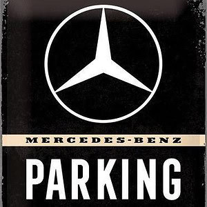 Nostalgic Art Metalen bord Mercedes Parking Only  30x40 cm