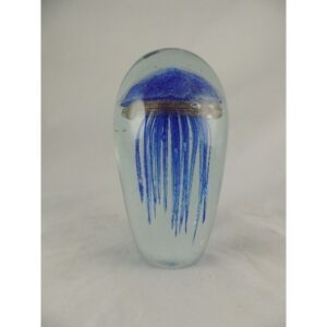 Glasdruppel Jellyfish donker blauw H20.5cm