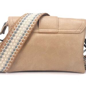 a tan bag with a strap