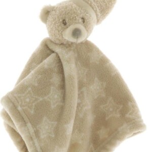 D- Unique Living | Knuffeldoekje plush Jazz 38x38cm bear