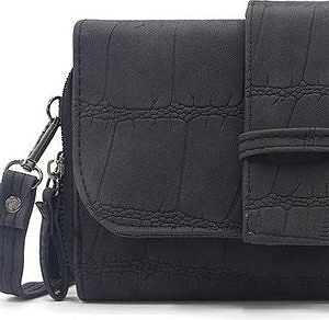 Zwarte dubbele portemonnee / tasje Phoenix