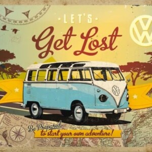 Reclamebord Volkswagen T1 get lost