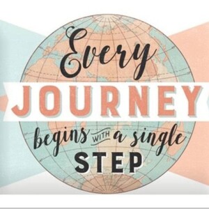 Every Journey Begins With A Single Step Metalen Bord