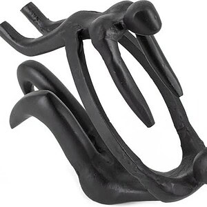 Decoratie beeld metaal ouder met kind zwart