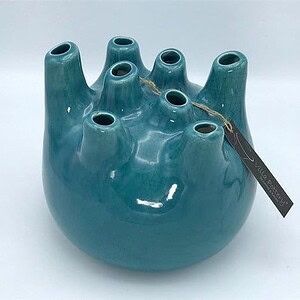 Blauwe Vaas Isabelle 23 x 23 x 23 cm