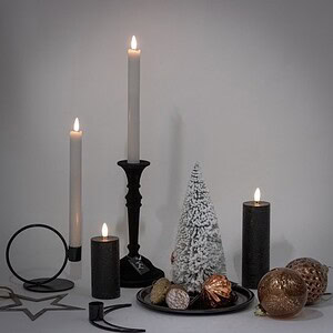 Dinerkaarsen LED 2.2x24cm (2 stuks) wit