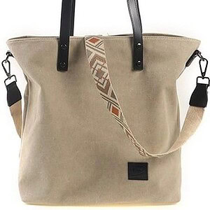 Naturel Oxford canvas schoudertas / shopper