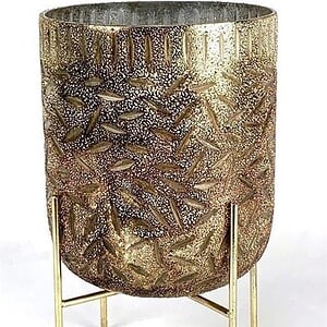 Theelichthouder op standaard -kandelaar kaarsenhouder woondecoratie goudkleur