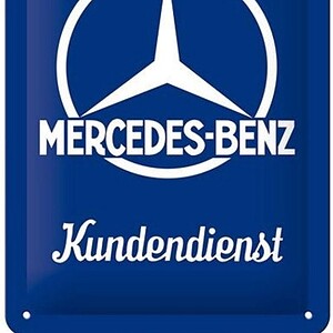 Wandbord Mercedes benz kundendienst -15x20-