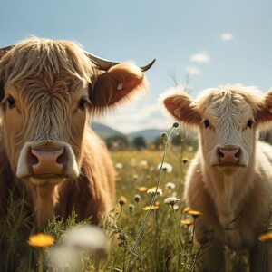 Schilderij tempered glass koeien