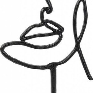 Light & Living Deco Beeld Face Metaal Zwart 43 x 24 x 8 cm (BxHxD)